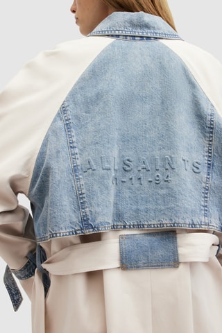 Trench relaxed en coton biologique - Écru