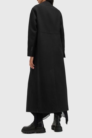 Manteau slim en laine Opal - Noir