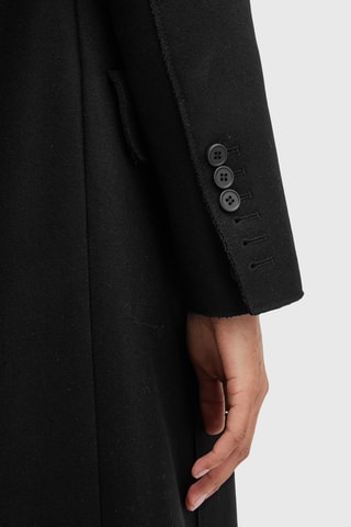 Manteau slim en laine Opal - Noir