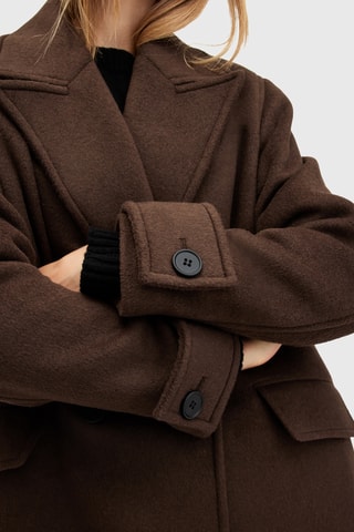Sobretudo oversize Statten - Castanho