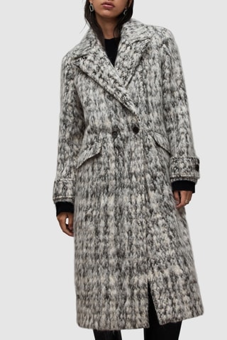 Manteau en laine Jane - Noir et blanc