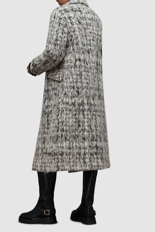 Manteau en laine Jane - Noir et blanc