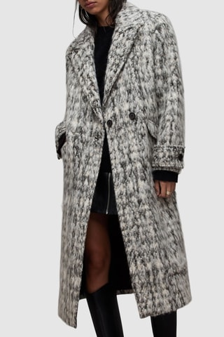 Manteau en laine Jane - Noir et blanc