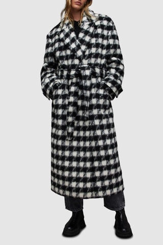Manteau relaxed en laine - Noir
