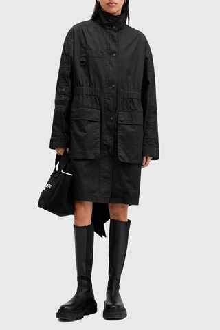 Parka relaxed en coton biologique - Noir