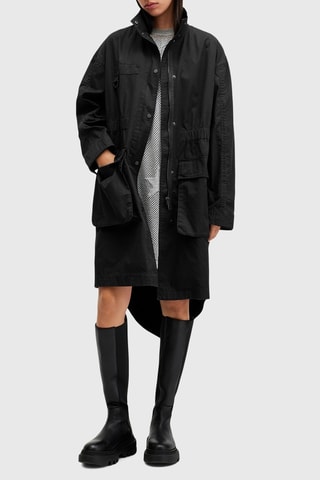 Parka relaxed en coton biologique - Noir