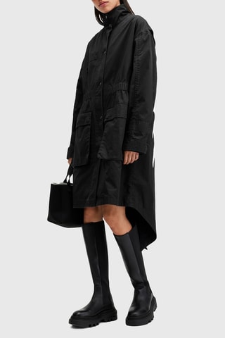 Parka relaxed en coton biologique - Noir