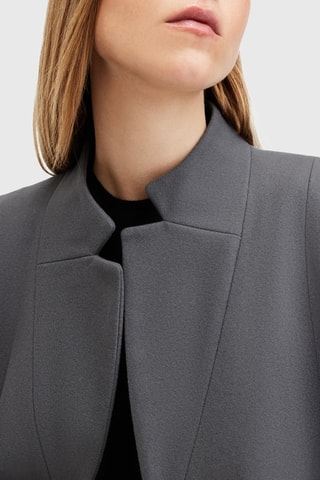 Manteau regular en laine et cachemire - Gris