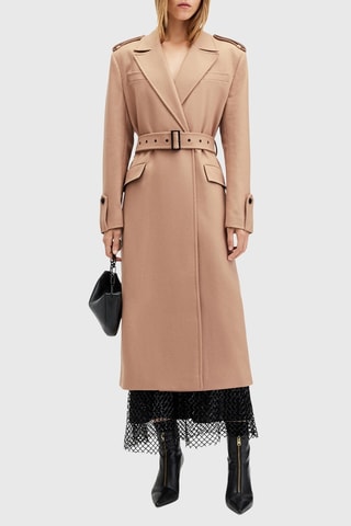 Manteau relaxed en laine - Camel