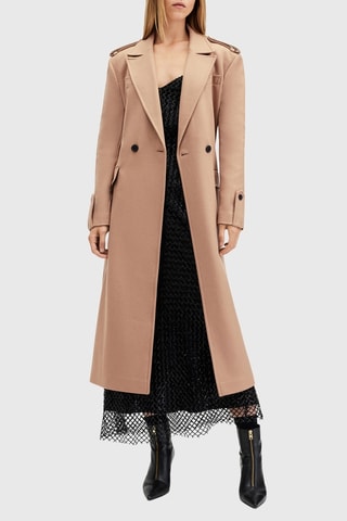 Manteau relaxed en laine - Camel