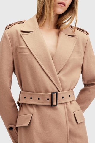 Manteau relaxed en laine - Camel