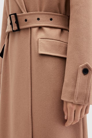 Manteau relaxed en laine - Camel