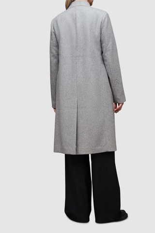 Manteau slim en laine et cachemire - Gris clair chiné