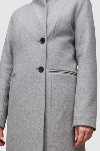 Manteau slim en laine et cachemire - Gris clair chiné