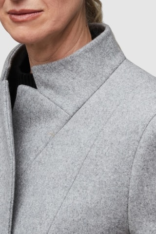 Manteau slim en laine et cachemire - Gris clair chiné