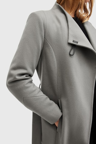 Manteau regular en laine et cachemire - Gris clair