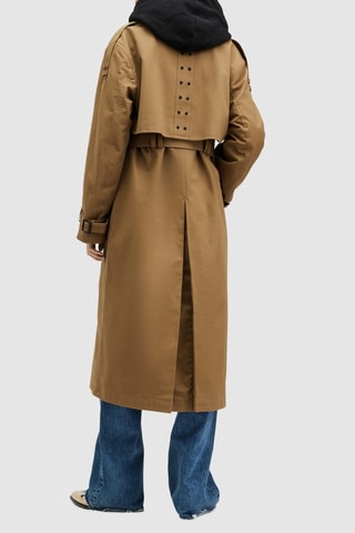Trench relaxed en coton biologique - Marron
