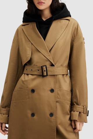 Trench relaxed en coton biologique - Marron
