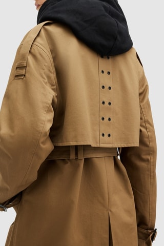 Trench relaxed en coton biologique - Marron