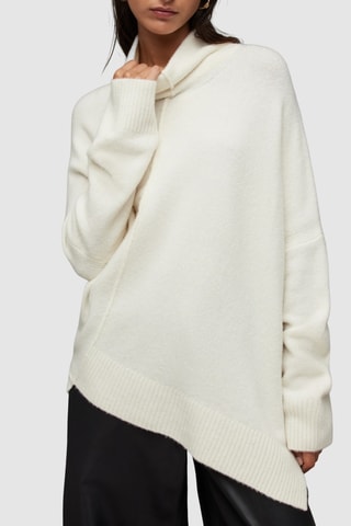 Camisola relaxed em lã e pelo de iaque - Cru