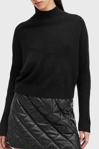 Camisola regular em lã e caxemira Noir - Preto