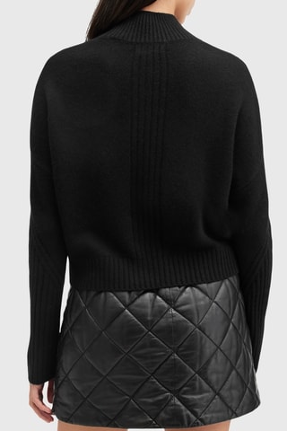 Camisola regular em lã e caxemira Noir - Preto