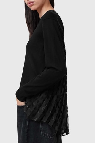 Camisola relaxed em lã Lobke - Preto