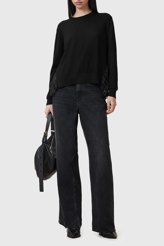 Camisola relaxed em lã Lobke - Preto