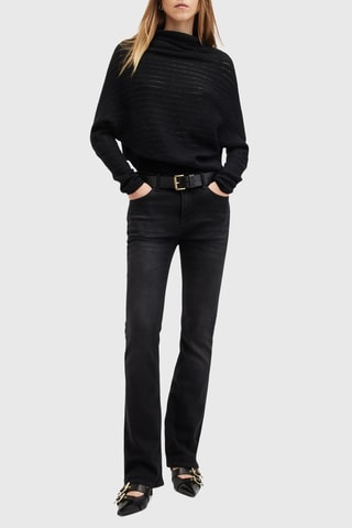Camisola relaxed em lã e alpaga - Preto