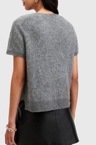 Camisola regular em caxemira - Cinzento