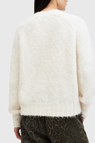 Camisola relaxed em alpaca - Branco