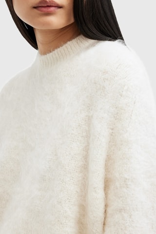 Camisola relaxed em alpaca - Branco