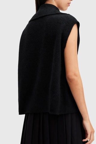 Camisola relaxed em alpaga - Preto
