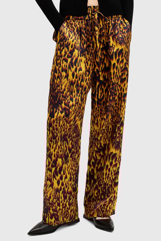 Calças regular - Amarelo