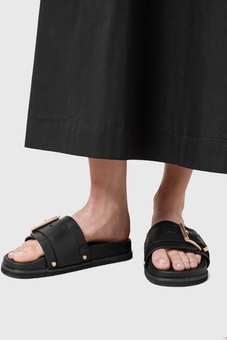 Mules em couro - Preto