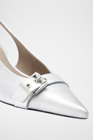 Sapatos de salto em couro - Prateado