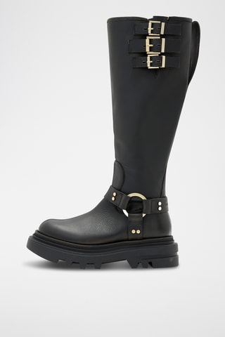 Botas em couro - Preto