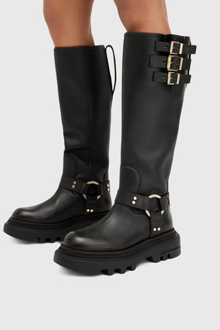 Botas em couro - Preto