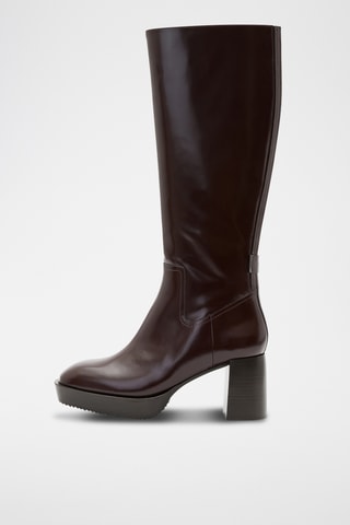 Botas em couro - Bordô