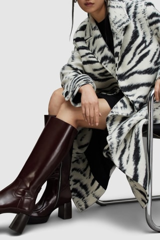Botas em couro - Bordô