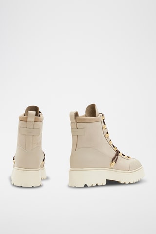 Botins em couro - Bege