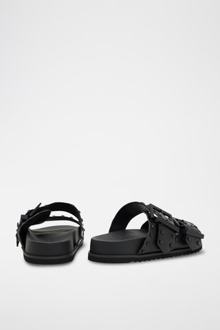 Mules em couro - Preto