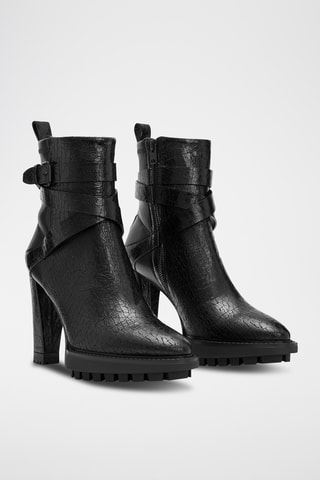 Botins em couro - Preto