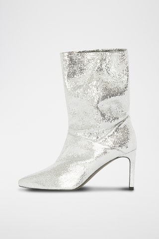 Botas em couro - Prateado