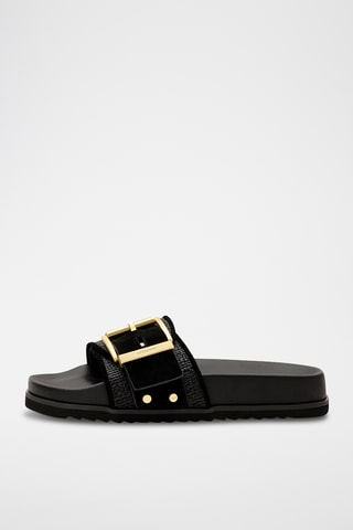 Mules em couro - Preto