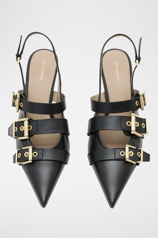 Sapatos de salto em couro - Preto