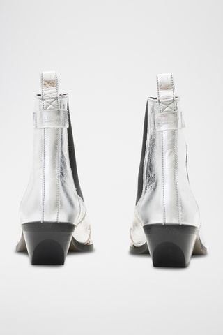 Botins Chelsea em couro Daneya - Prateado