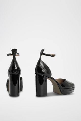 Sapatos de salto em couro envernizado Margoh - Preto