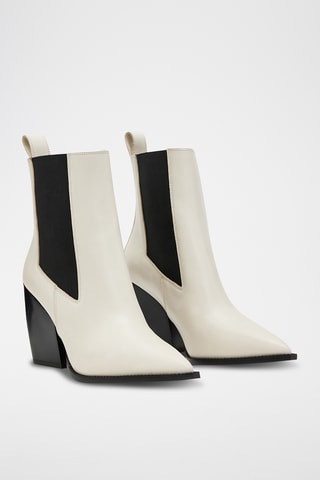 Botins Chelsea em couro Undgrnd - Branco