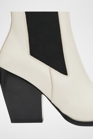 Botins Chelsea em couro Undgrnd - Branco